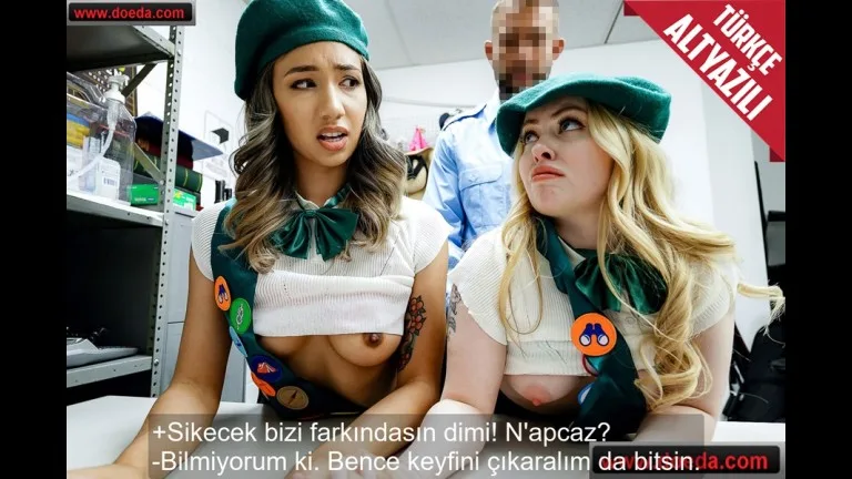 insanlari kandirmaya calisan izci kizlari siken vefali guvenlik elemani.jpg