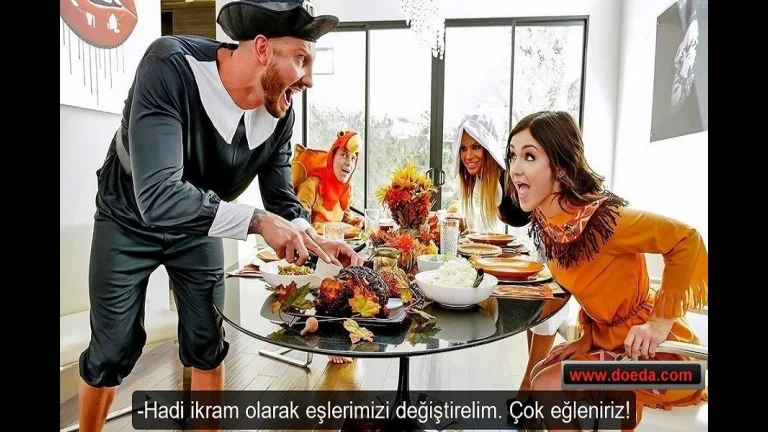 kutsal yemekte eslerini ikram eden uzak akrabalar.jpg