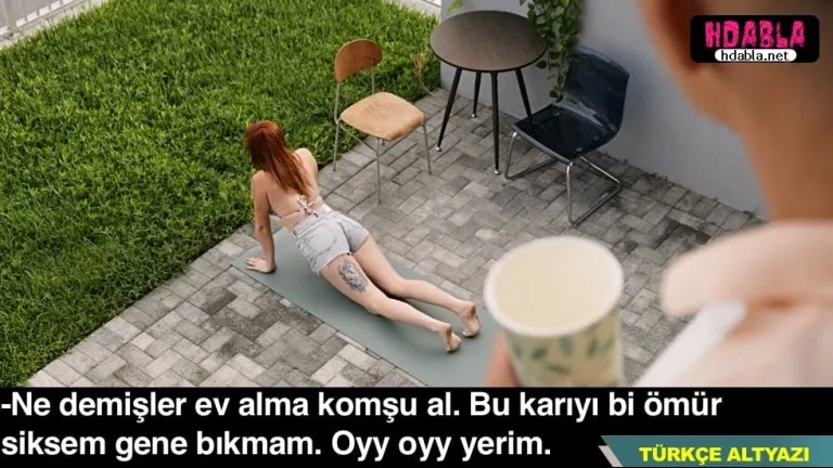 sapik pic alt katin balkonunda spor yapan kadini gozetliyor.jpg