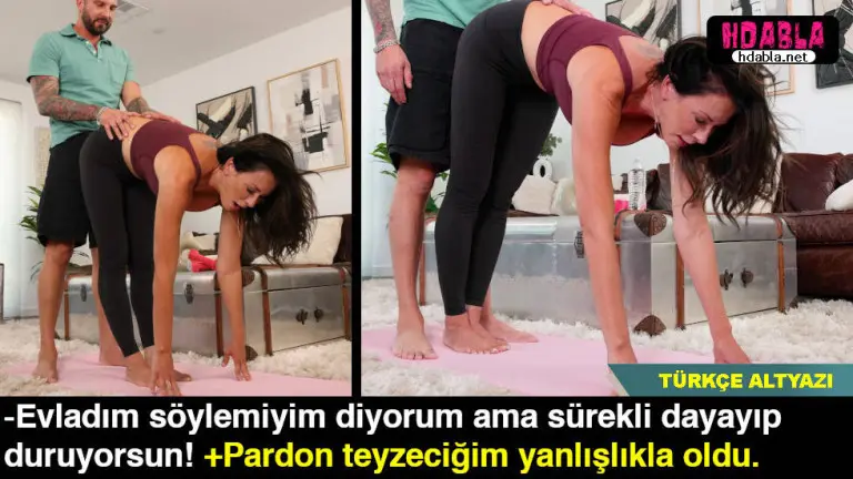 arkadasinin annesine yoga yaptirirken arkadan dayadi.jpg