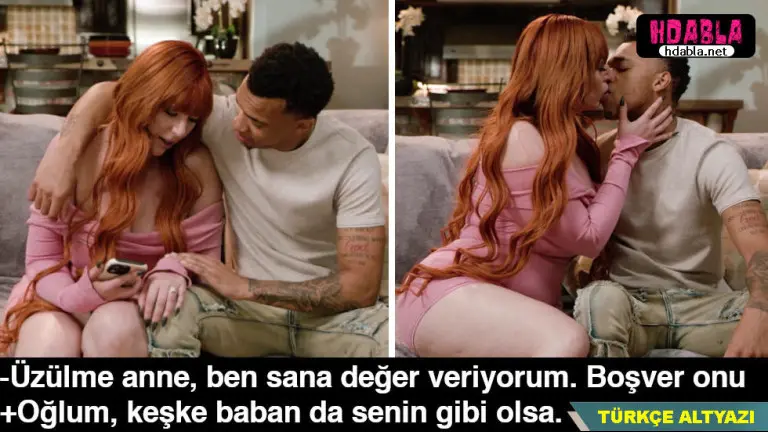 uzgun annesinin duygusal anindan faydalandi dudaklarina yapisti.jpg